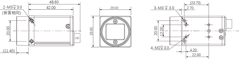 Размеры камеры MARS4112X-9GM-LITE