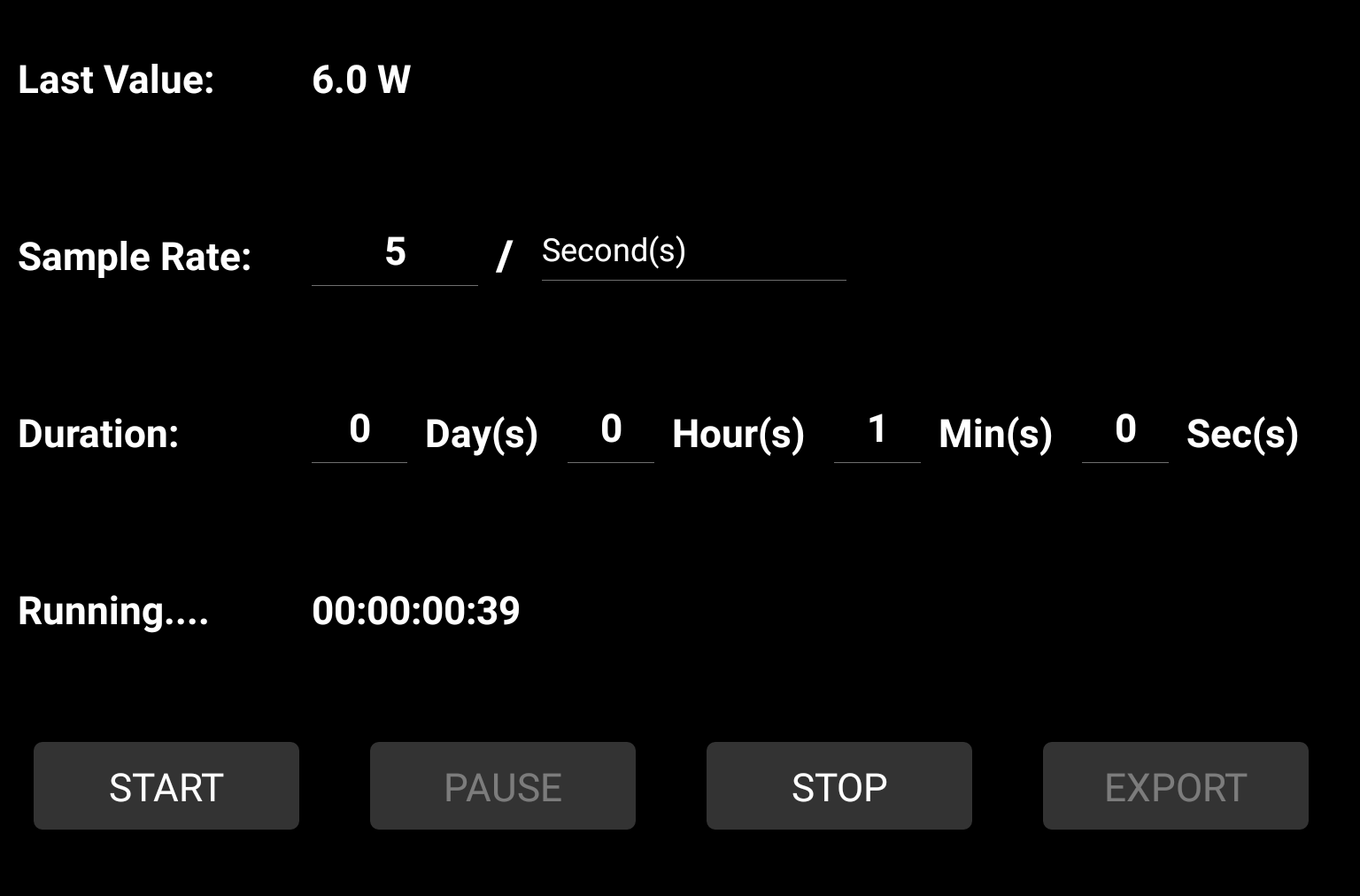 Панель задания параметров измерения мощности и энергии источников Панель задания параметров измерения мощности и энергии источников