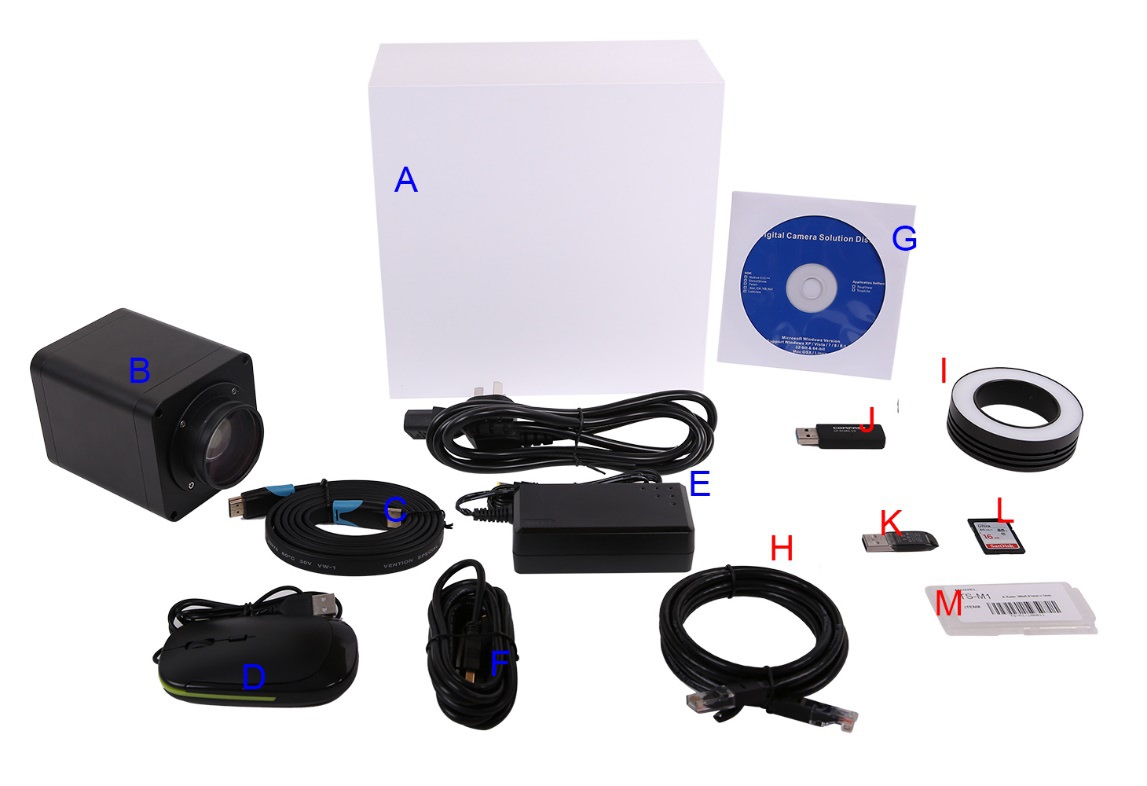 Комплект поставки компактного микроскопа AFDM