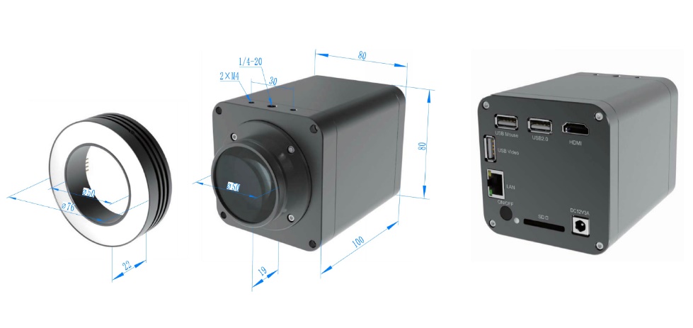 Размеры цифрового микроскопа AFDM412