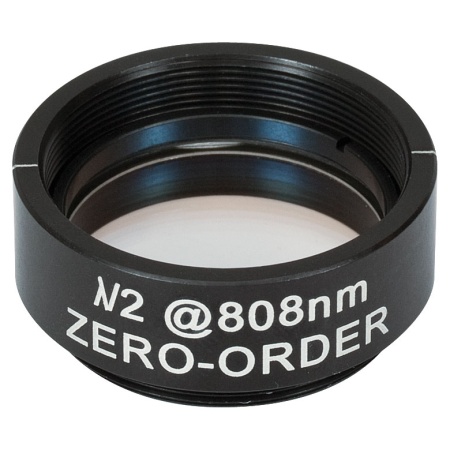 WPH10M-808 - Полуволновая пластинка нулевого порядка, Ø1", оправа с резьбой SM1, рабочая длина волны: 808 нм, Thorlabs WPH10M-808 - Полуволновая пластинка нулевого порядка, Ø1", оправа с резьбой SM1, рабочая длина волны: 808 нм, Thorlabs