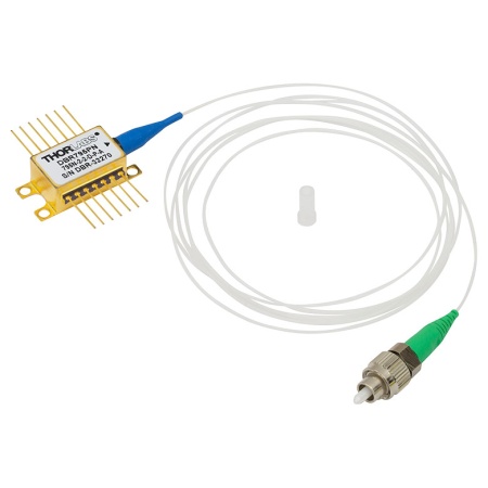 DBR795PN - Лазерный диод с распределённым брэгговским отражателем, 795 нм, 40 мВт, корпус: Butterfly, PM оптоволокно, FC/APC разъем, встроенный изолятор, Thorlabs
