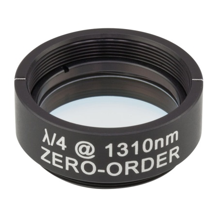 WPQ10M-1310 - Четвертьволновая пластинка нулевого порядка, Ø1", оправа с резьбой SM1, рабочая длина волны: 1310 нм, Thorlabs