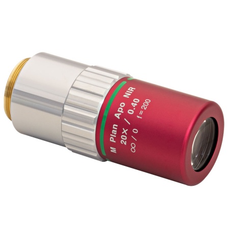 MY20X-824 - Планарный апохроматический объектив Mitutoyo, увеличение: 20X, числовая апертура: 0.40 NA, рабочее расстояние: 20.0 мм, рабочий диапазон: 480 - 1800 нм, Thorlabs MY20X-824 - Планарный апохроматический объектив Mitutoyo, увеличение: 20X, числовая апертура: 0.40 NA, рабочее расстояние: 20.0 мм, рабочий диапазон: 480 - 1800 нм, Thorlabs