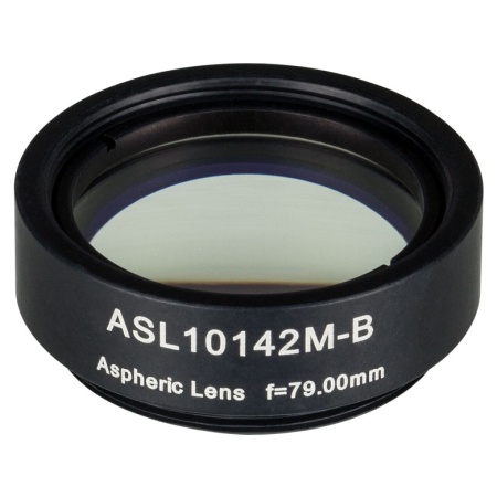 ASL10142M-B - Асферическая линза в оправе, резьба SM1, Ø1", фокусное расстояние 79.0 мм, числовая апертура 0.143, просветляющее покрытие: 650-1050 нм, Thorlabs