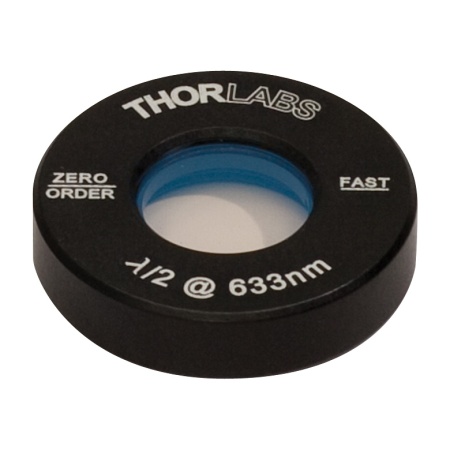WPH05M-633 - Полуволновая пластинка нулевого порядка, Ø1/2", оправа: Ø1", рабочая длина волны: 633 нм, Thorlabs WPH05M-633 - Полуволновая пластинка нулевого порядка, Ø1/2", оправа: Ø1", рабочая длина волны: 633 нм, Thorlabs