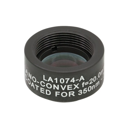 LA1074-A-ML - Плоско-выпуклая линза, Ø1/2", N-BK7, оправа с резьбой SM05, f = 20.0 мм, просветляющее покрытие: 350-700 нм, Thorlabs