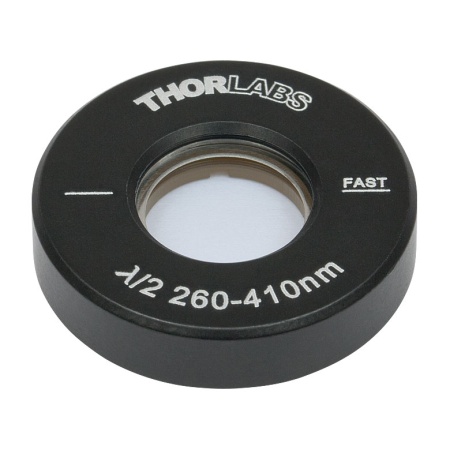 AHWP05M-340 - Ахроматическая полуволновая пластинка (λ/2), Ø1/2", оправа: Ø1", рабочий диапазон: 260 - 410 нм, Thorlabs