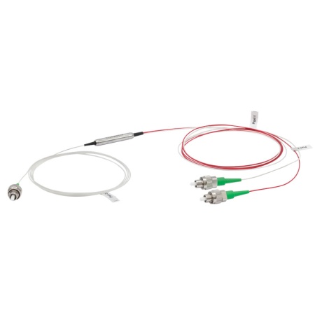 PBC1064SM-APC - Разветвитель для работы с поляризованным излучением, рабочий диапазон: 1064 ± 20 нм, типы волокон: 1 SM и 2 PM, разъемы: FC/APC, Thorlabs