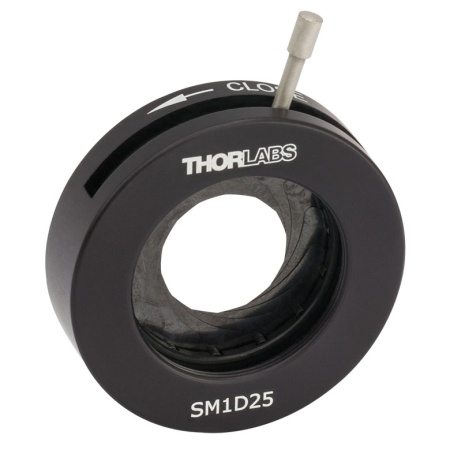 SM1D25 - Ирисовая диафрагма с рычагом для регулировки, SM1, Ø0.8 - Ø25 мм, Thorlabs SM1D25 - Ирисовая диафрагма с рычагом для регулировки, SM1, Ø0.8 - Ø25 мм, Thorlabs