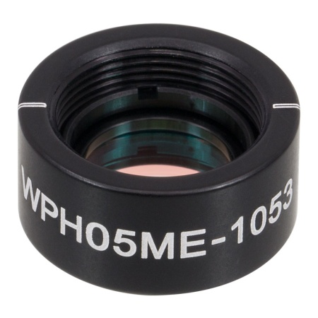 WPH05ME-1053 - Полуволновая пластинка нулевого порядка из ЖК полимера в оправе, Ø1/2", рабочая длина волны: 1053 нм, резьба: SM05, Thorlabs WPH05ME-1053 - Полуволновая пластинка нулевого порядка из ЖК полимера в оправе, Ø1/2", рабочая длина волны: 1053 нм, резьба: SM05, Thorlabs