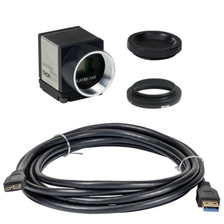 WFS40-7AR - Датчик Шака-Гартмана, апертура: 11.26 мм x 11.26 мм, массив микролинз: шаг - 150 мкм, просветляющее покрытие, рабочий диапазон: 400 - 900 нм, дюймовая резьба, Thorlabs