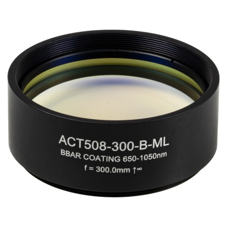 ACT508-300-B-ML - Ахроматический дублет, фокусное расстояние: 300 мм, Ø2", резьба на оправе: SM2 просветляющее покрытие: 650 - 1050 нм, Thorlabs