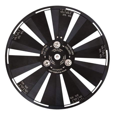 MC1F10A - Секционированный диск для оптического механического модулятора (обтюратора), число ячеек: 10, частота модуляции: 20 - 1000 Гц, регулируемый коэффициент заполнения, Thorlabs