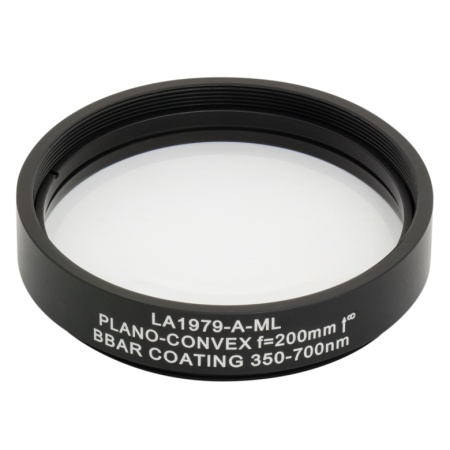 LA1979-A-ML - Плоско-выпуклая линза, Ø2", N-BK7, оправа с резьбой SM2, f = 200.0 мм, просветляющее покрытие: 350-700 нм, Thorlabs LA1979-A-ML - Плоско-выпуклая линза, Ø2", N-BK7, оправа с резьбой SM2, f = 200.0 мм, просветляющее покрытие: 350-700 нм, Thorlabs