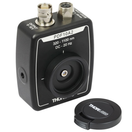 PDF10A2 - Si фотодетектор с усилителем, рабочий спектральный диапазон: 320-1100 нм, ширина полосы пропускания: 20 Гц, площадь активной области: 1.2 мм2, универсальная резьба: 8-32 / M4, Thorlabs PDF10A2 - Si фотодетектор с усилителем, рабочий спектральный диапазон: 320-1100 нм, ширина полосы пропускания: 20 Гц, площадь активной области: 1.2 мм2, универсальная резьба: 8-32 / M4, Thorlabs