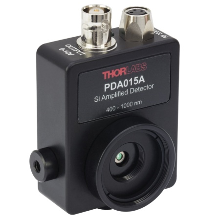 PDA015A - Кремниевый детектор с постоянным коэффициентом усиления, рабочий диапазон: 400 - 1000 нм, полоса пропускания: 380 МГц, 0.018 мм2, крепления: 8-32, Thorlabs PDA015A - Кремниевый детектор с постоянным коэффициентом усиления, рабочий диапазон: 400 - 1000 нм, полоса пропускания: 380 МГц, 0.018 мм2, крепления: 8-32, Thorlabs