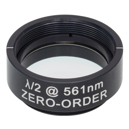 WPH10M-561 - Полуволновая пластинка нулевого порядка, Ø1", оправа с резьбой SM1, рабочая длина волны: 561 нм, Thorlabs