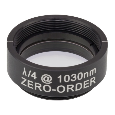 WPQ10M-1030 - Четвертьволновая пластинка нулевого порядка, Ø1", оправа с резьбой SM1, рабочая длина волны: 1030 нм, Thorlabs