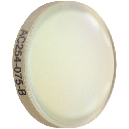 AC254-075-B - Ахроматический дублет, фокусное расстояние: 75.0 мм, Ø1", просветляющее покрытие: 650 - 1050 нм, Thorlabs AC254-075-B - Ахроматический дублет, фокусное расстояние: 75.0 мм, Ø1", просветляющее покрытие: 650 - 1050 нм, Thorlabs