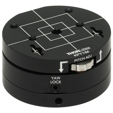 KPY1/M - Кинематическая наклонная платформа, Ø50.8 мм, резьбовые отверстия: M4, отверстия с зазором: M4 & M6, Thorlabs