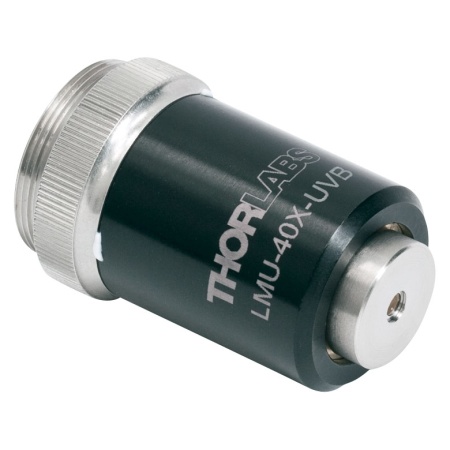 LMU-40X-UVB - Фокусирующий объектив MicroSpot, 40X, просветляющее покрытие: 240 - 360 нм, NA=0.50, Thorlabs LMU-40X-UVB - Фокусирующий объектив MicroSpot, 40X, просветляющее покрытие: 240 - 360 нм, NA=0.50, Thorlabs