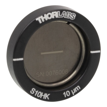 S10HK - Оптическая щель в оправе Ø1/2", ширина: 10 ± 1 мкм, длина: 3 мм, Thorlabs S10HK - Оптическая щель в оправе Ø1/2", ширина: 10 ± 1 мкм, длина: 3 мм, Thorlabs