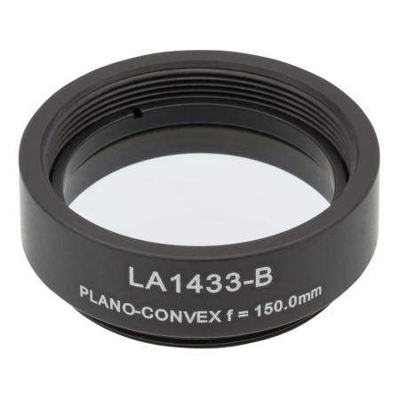 LA1433-B-ML - Плоско-выпуклая линза, Ø1", N-BK7, оправа с резьбой SM1, f = 150.0 мм, просветляющее покрытие: 650-1050 нм, Thorlabs LA1433-B-ML - Плоско-выпуклая линза, Ø1", N-BK7, оправа с резьбой SM1, f = 150.0 мм, просветляющее покрытие: 650-1050 нм, Thorlabs