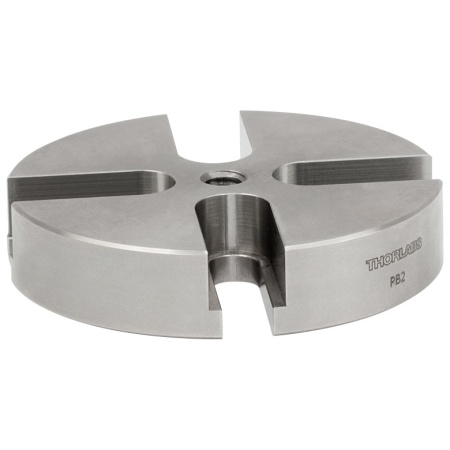 PB2 - Основание для оптического стержня с 4 дополнительными желобами, Ø2.40"  x 0.50", отверстие в центре:  1/4"-20, Thorlabs