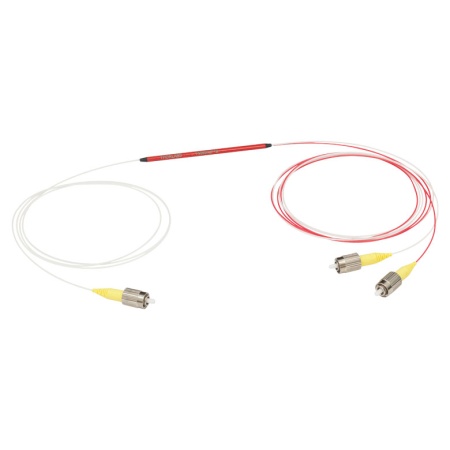 TN980R3F1A - Узкополосный оптический разветвитель, 1x2, рабочий диапазон: 980 ± 15 нм, 0.14 NA, разделение сигнала: 75:25, разъем: FC/PC, Thorlabs