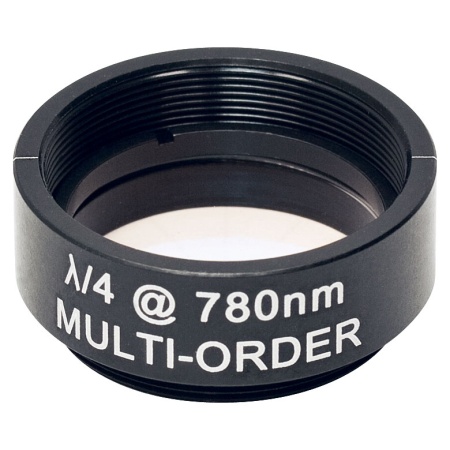 WPMQ10M-780 - Четвертьволновая фазовая пластинка множественного порядка, Ø1", оправа с резьбой SM1, просветляющее покрытие: 780 нм, Thorlabs WPMQ10M-780 - Четвертьволновая фазовая пластинка множественного порядка, Ø1", оправа с резьбой SM1, просветляющее покрытие: 780 нм, Thorlabs