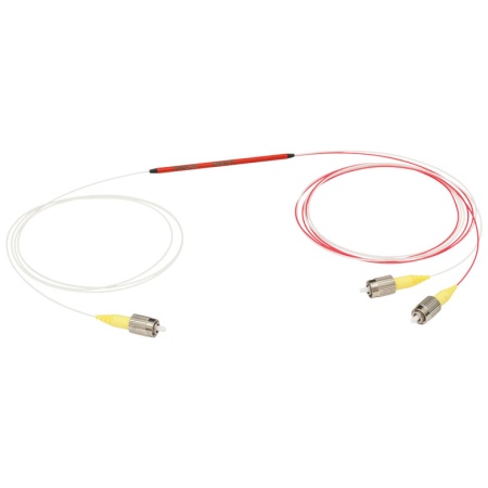 TN632R5F1 - Узкополосный оптоволоконный разветвитель, 1x2, рабочий диапазон: 632 ± 15 нм, разделение сигнала: 50:50, разъем: FC/PC, Thorlabs