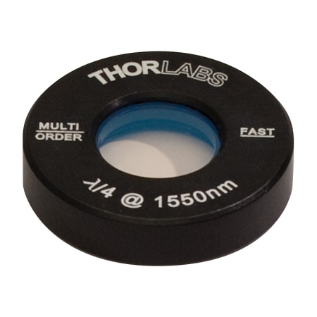 WPMQ05M-1550 - Четвертьволновая фазовая пластинка множественного порядка, Ø1/2", оправа: Ø1", просветляющее покрытие: 1550 нм, Thorlabs WPMQ05M-1550 - Четвертьволновая фазовая пластинка множественного порядка, Ø1/2", оправа: Ø1", просветляющее покрытие: 1550 нм, Thorlabs