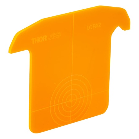 LCPA2 - Флюоресцирующая юстировочная пластинка для каркасных систем (60 мм), отверстие: Ø1 мм, оранжевый, Thorlabs