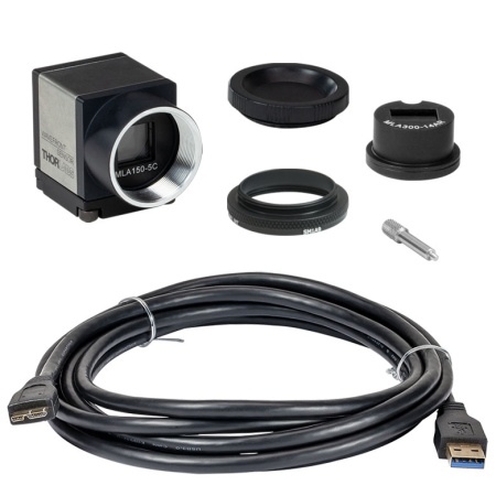 WFS40-K1 - Датчик Шака-Гартмана с 2 сменными массивами микролинз: шаг - 150 мкм (хромирование), шаг - 300 мкм (просветляющее покрытие), апертура квадратная: 11.26 мм, дюймовая резьба, Thorlabs