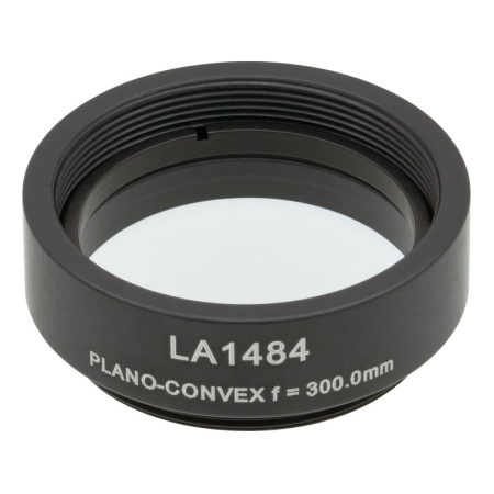 LA1484-ML - Плоско-выпуклая линза, Ø1", N-BK7, оправа с резьбой SM1, f = 300.0 мм, без покрытия, Thorlabs LA1484-ML - Плоско-выпуклая линза, Ø1", N-BK7, оправа с резьбой SM1, f = 300.0 мм, без покрытия, Thorlabs