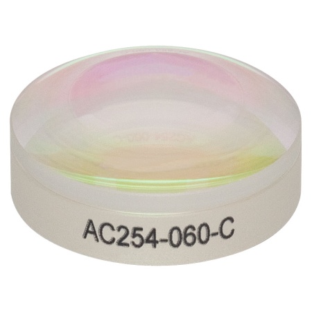 AC254-060-C - Ахроматический дублет, фокусное расстояние: 60.0 мм, Ø1", просветляющее покрытие: 1050 - 1700 нм, Thorlabs