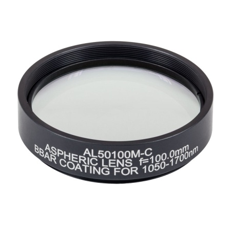 AL50100M-C - N-BK7 асферическая линза в оправе, Ø50 мм , фокусное расстояние 100 мм, числовая апертура 0.24, просветляющее покрытие: 1050-1700 нм, Thorlabs AL50100M-C - N-BK7 асферическая линза в оправе, Ø50 мм , фокусное расстояние 100 мм, числовая апертура 0.24, просветляющее покрытие: 1050-1700 нм, Thorlabs