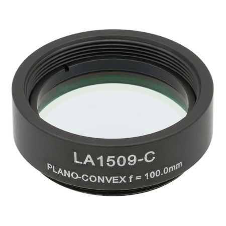 LA1509-C-ML - Плоско-выпуклая линза, Ø1", N-BK7, оправа с резьбой SM1, f = 100.0 мм, просветляющее покрытие: 1050-1620 нм, Thorlabs LA1509-C-ML - Плоско-выпуклая линза, Ø1", N-BK7, оправа с резьбой SM1, f = 100.0 мм, просветляющее покрытие: 1050-1620 нм, Thorlabs