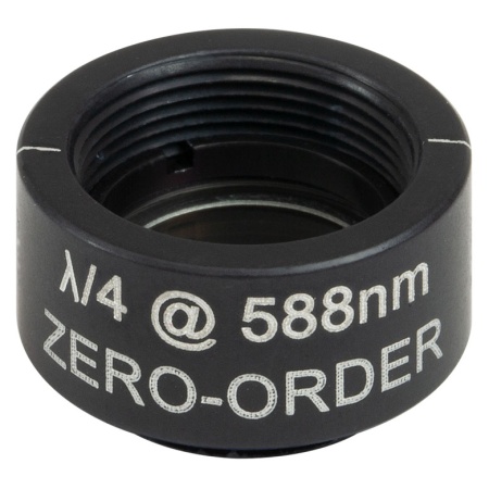 WPQSM05-588 - Четвертьволновая пластинка нулевого порядка, Ø1/2", оправа с резьбой SM05, рабочая длина волны: 588 нм, Thorlabs