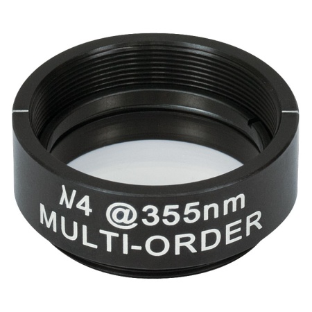 WPMQ10M-355 - Четвертьволновая фазовая пластинка множественного порядка, Ø1", оправа с резьбой SM1, просветляющее покрытие: 355 нм, Thorlabs