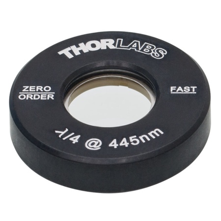 WPQ05M-445 - Четвертьволновая пластинка нулевого порядка, Ø1/2", оправа: Ø1", рабочая длина волны: 445 нм, Thorlabs WPQ05M-445 - Четвертьволновая пластинка нулевого порядка, Ø1/2", оправа: Ø1", рабочая длина волны: 445 нм, Thorlabs