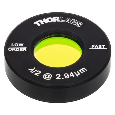 WPLH05M-2940 - Полуволновая пластинка низкого порядка, диаметр: 1/2", в оправе, рабочая длина волны: 2.94 мкм, Thorlabs