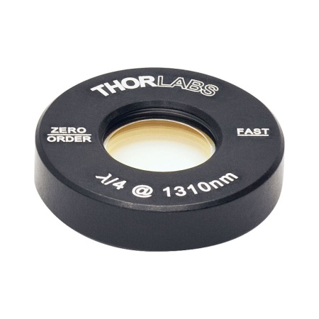 WPQ05M-1310 - Четвертьволновая пластинка нулевого порядка, Ø1/2", оправа: Ø1", рабочая длина волны: 1310 нм, Thorlabs