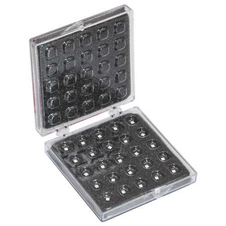 PKCEP4 - Торцевые пластинки для создания контакта пьезоэлектрика с подвижным элементом системы, 2.0 мм x 2.0 мм x 0.4 мм, 25 шт., Thorlabs