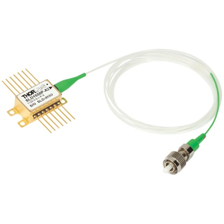 SLD1550P-A2 - Суперлюминесцентный диод, мощность: 2 мВт, длина волны излучения: 1550 нм, FWHM: 90 нм, PM оптоволокно, FC/APC разъем, корпус: Butterfly, Thorlabs SLD1550P-A2 - Суперлюминесцентный диод, мощность: 2 мВт, длина волны излучения: 1550 нм, FWHM: 90 нм, PM оптоволокно, FC/APC разъем, корпус: Butterfly, Thorlabs