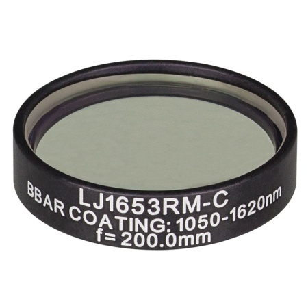 LJ1653RM-C - N-BK7 плоско-выпуклая круглая линза в оправе, фокусное расстояние: 200 мм, Ø1", просветляющее покрытие: 1050 - 1620 нм, Thorlabs LJ1653RM-C - N-BK7 плоско-выпуклая круглая линза в оправе, фокусное расстояние: 200 мм, Ø1", просветляющее покрытие: 1050 - 1620 нм, Thorlabs