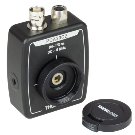 PDA20C2 - InGaAs фотодетектор с усилителем, фиксированный коэффициент усиления, рабочий спектральный диапазон: 800-1700 нм, ширина полосы пропускания: 5 МГц, площадь активной области: 3.14 мм2, универсальное крепление: 8-32 / M4, Thorlabs PDA20C2 - InGaAs фотодетектор с усилителем, фиксированный коэффициент усиления, рабочий спектральный диапазон: 800-1700 нм, ширина полосы пропускания: 5 МГц, площадь активной области: 3.14 мм2, универсальное крепление: 8-32 / M4, Thorlabs