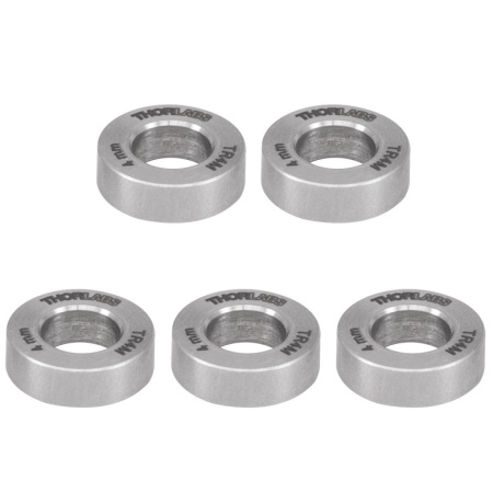 TR4M - Шайбы для регулирования высоты стержней, Ø1/2", толщина: 4 мм, 5 шт., Thorlabs