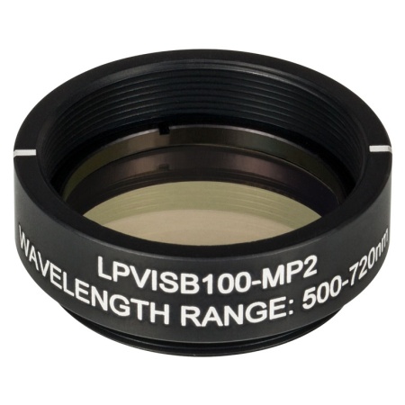 LPVISB100-MP2 - Линейный поляризатор, Ø25 мм, в оправе с резьбой SM1, рабочий диапазон: 500 - 720 нм, Thorlabs